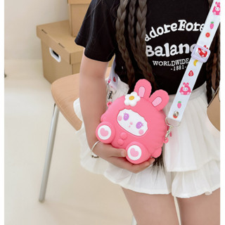 Túi Đeo Chéo Bé Gái Hình Thỏ,Túi Đi Chơi Trẻ Em,Túi Silicon Mini Trẻ Em Đựng Bao Lì Xì Chơi Tết-TB02
