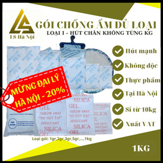 Gói hút ẩm đủ loại 1/2/3/5/10/20/50/100/200/500/1000g Silica Gel - Hạt chống ẩm mốc, khử mùi mốc