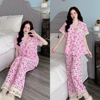 Đồ bộ Lụa Nhật phối ren 3 size 50-100kg bigsize chất mát
