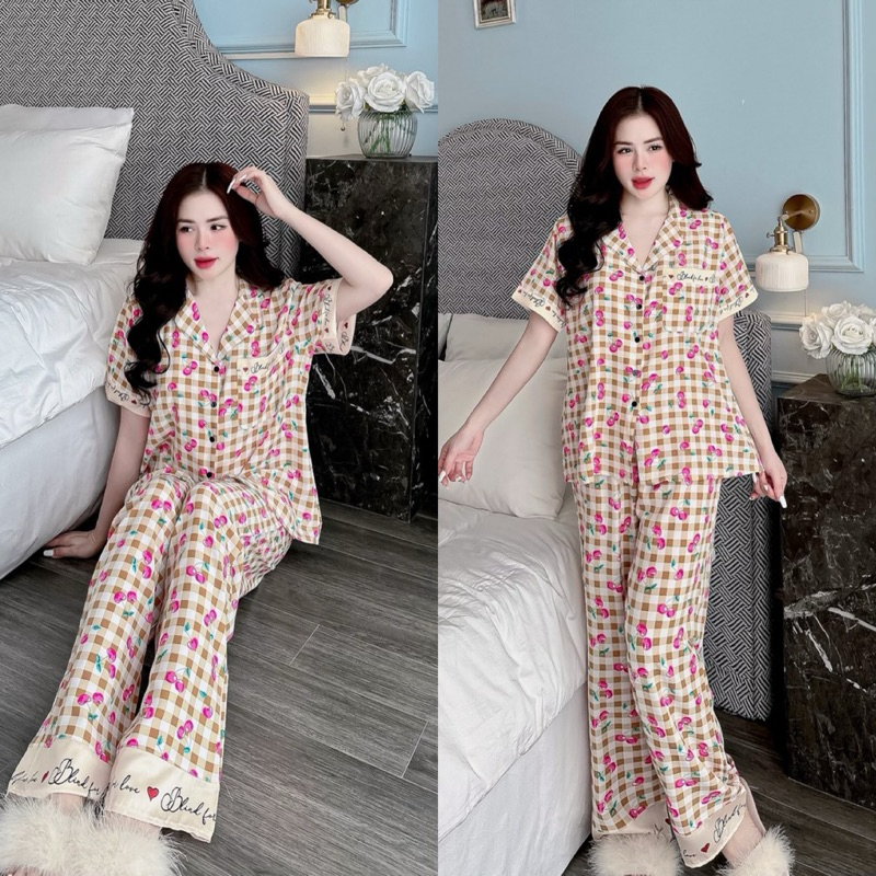 Đồ bộ Lụa Nhật phối ren 3 size 50-100kg bigsize chất mát