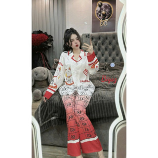 [BigSize 55-75kg]-Pijama,bộ ngủ tay dài bigsize lụa xước cao cấp in hoạ tiết cao cấp