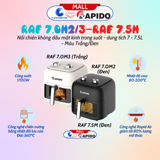 Nồi chiên không dầu Rapido RAF 7.0M2/RAF 7.0M3 (Dung tích 7L) - 100% chính hãng