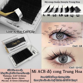  Mi Khay ACB Độ Cong Li-L-LD-LC-M-LJ-LB-M Dày 0.07-0.10 Độ Cong Trung Hoa Lông mi nhân tạo Thúy Hà 