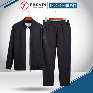 Bộ Nỉ Xốp Nam FASVIN ABT24655+DT24650.1.HN Ống Suông Vải Thể Thao Độ Dầy Vừa Phải Mềm Nhẹ Ấm Áp