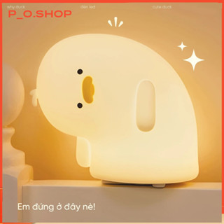 【Rẻ Đèn phát sáng sạc USB Why Duck đèn ngủ, đèn để bàn decor đèn silicon, quà tặng lưu niệm