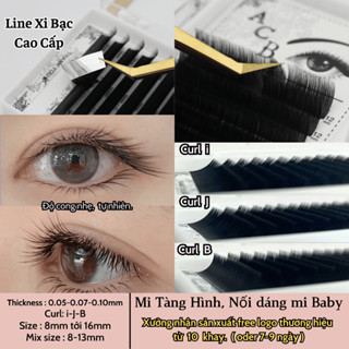  Mi Khay ACB Cong I-J-B Dày 0.05-0.07-0.10 Mi Tàng Hình Độ Cong Tự Nhiên,Lông mi nhân tạo Thúy Hà 