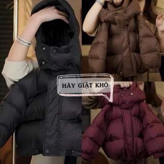 BABYBUYvip P2020- Áo khoác phao lông vũ 3 màu đỏ đen nâu cho bé trai và bé gái