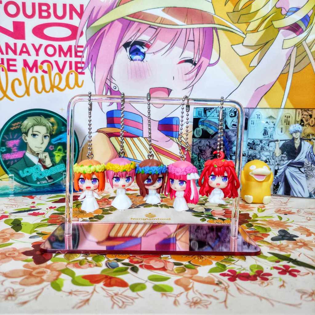 [5Toubun] Set 5 móc khóa mini figure " Nhà Có 5 Nàng Dâu " ver cô dâu (Official)