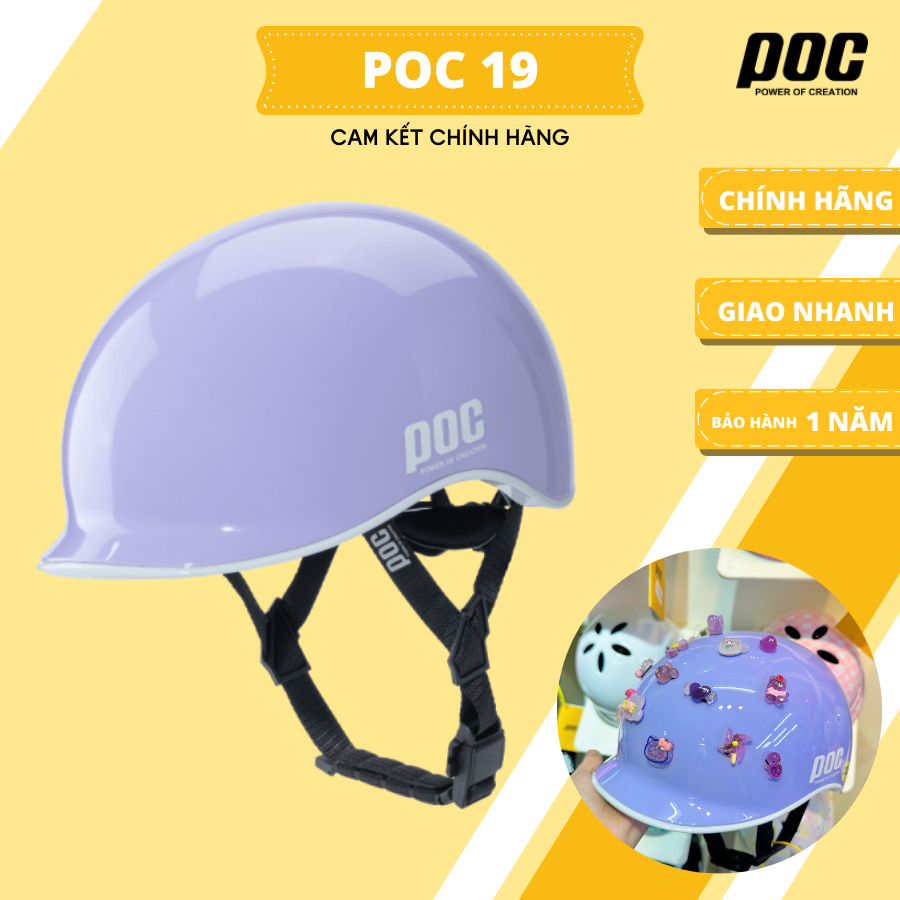 Nón Bảo Hiểm Thể Thao Poc 19 P19 Tím Bóng Cực Đẹp Và Cá Tính Bảo Hành 12 Tháng - Nón Poc Chính Hãng