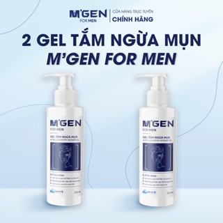  Combo 2 gel tắm cho nam M'GEN giúp làm sạch kháng khuẩn ngừa mụn dưỡng ẩm mờ thâm và dưỡng sáng da 220ml 