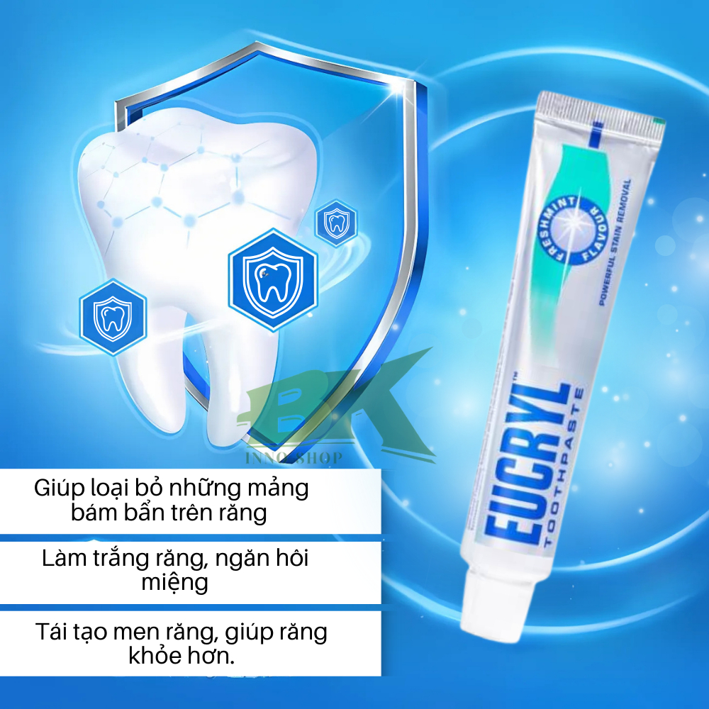 Trắng Sáng Răng, Hơi Thở Thơm Mát Cùng Kem Đánh Trắng Răng Bạc Hà EUCRYL – Giải Pháp Bảo Vệ Nụ Cười Hoàn Hảo | BK INNO