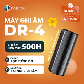Thiết Bị Ghi Âm DR4 DOSCOM – Máy Ghi Âm Pin Siêu Trâu, Ghi Âm Liên Tục 500 Giờ Thiết Kế Nhỏ Gọn