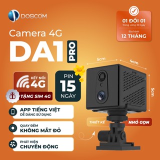  Camera 4G Mini Doscom DA1 Pro Giám Sát An Ninh 360° - Quay Đêm Hồng Ngoại Không Phát Ánh Sáng Đỏ 