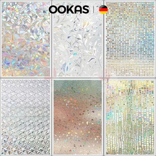 OOKAS Decal dán kính cửa sổ 3d trang trí , giấy dán kính mờ cửa sổ chống nắng
