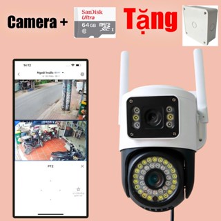 (COMBO KÈM THẺ) Camera Yoosee PTZ 2 Mắt Q42D - Xem 2 Màn Hình Cùng Lúc - Độ Phân Giải 8.0MP