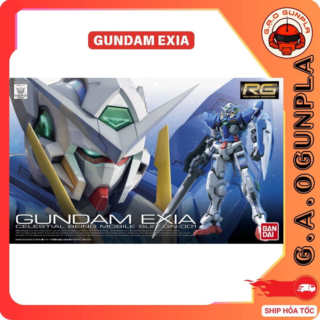 Mô hình lắp ráp Gundam Bandai chính hãng  RG 1/144 Gundam Exia