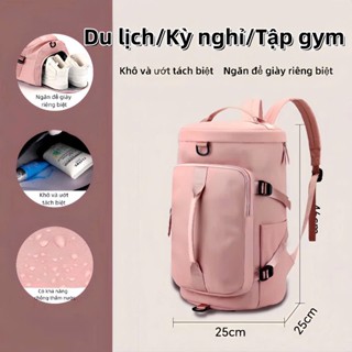 Ba lô du lịch, túi xách du lịch, túi trống du lịch, thể thao, túi tập gym có ngăn đựng giày, chất vải oxford HARAS 361