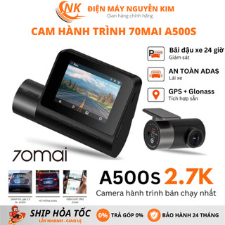  Camera hành trình 70mai A500s quốc tế Tích hợp GPS Tốc độ Km h  góc quay 130 độ quay đêm siêu nét 