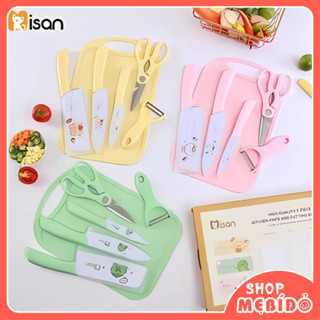 Bộ Dao Thớt Kéo Nhà Bếp Innox 7 Món Cao Cấp Chống Gỉ Chịu Nhiệt Cao Hình Kitty Shop Mẹ Bí Đỏ