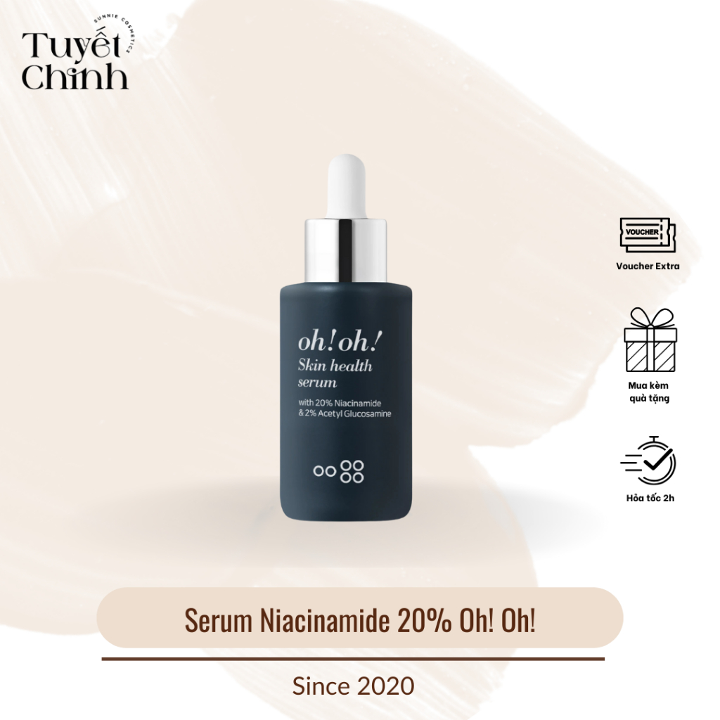 Serum Niacinamide 20% Oh Oh Skin Health dưỡng trắng da mờ thâm nám