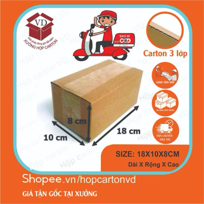 Combo 50 Hộp 18x10x8