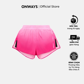 ONWAYS Quần Short Thể Thao Nữ Chạy Bộ 2 Lớp Xẻ Lai Cao, Co Giãn, Thấm Hút Tốt JAMAICA 5 OMBRE SHORT W4223