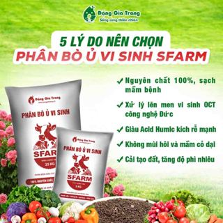 Bao 25kg Phân bò ủ vi sinh SFARM