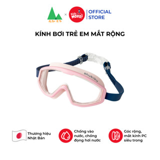 Kính bơi trẻ em mắt rộng Nhật Bản Shukiku, chống vào nước, sương mù, chống UV, chất liệu PC cao cấp