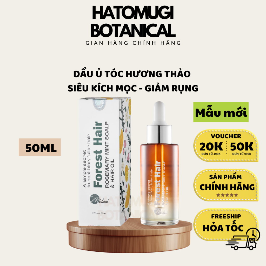 Dầu Ủ Tóc Hương Thảo FOREST HAIR ROSEMARY MINT HAIR OIL Giảm Rụng Kích Mọc Tóc