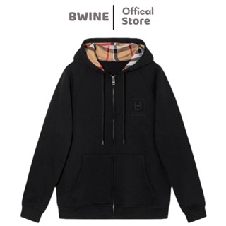 Áo khoác hoodie BBR zip phối kẻ vintage  nam nữ cao cấp Áo hoodie BBR phối kẻ nổi bật nam nữ mới nhất
