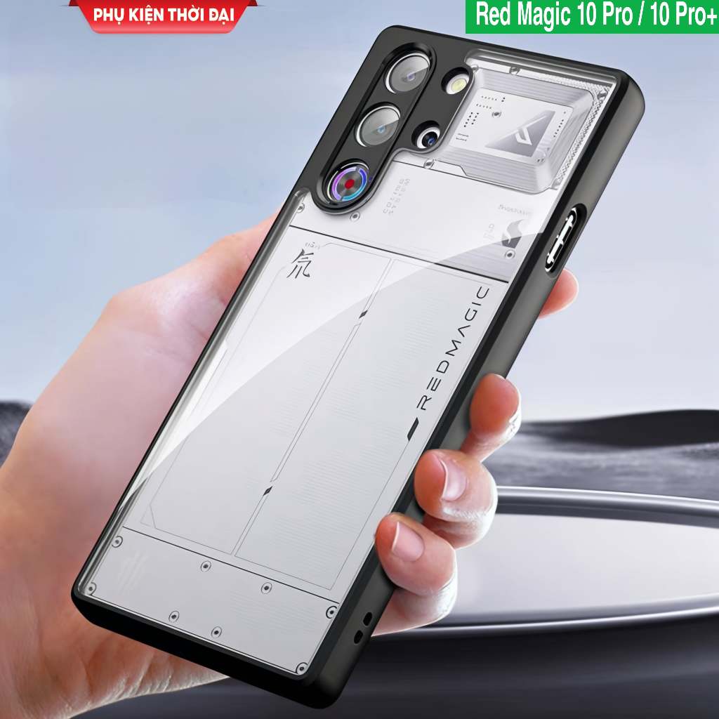 Ốp lưng Red Magic 10 Pro / 10 Pro+ / 11 Pro / 10s Pro Plus lưng trong nhám viền màu chống sốc