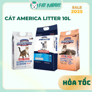 [Xả kho] Cát vệ sinh cho thú cưng america litter 10l - Cát cho mèo - Fat rabbit