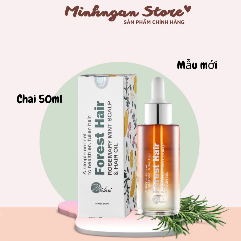 [Mẫu mới] Dầu Ủ Tóc Hương Thảo FOREST HAIR ROSEMARY MINT HAIR OIL Giảm Rụng Kích Mọc Tóc