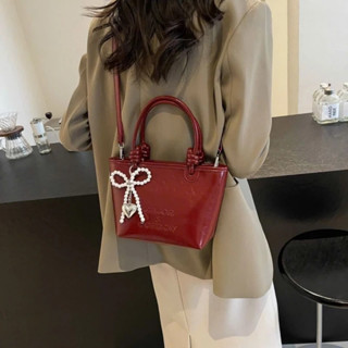 TT030 Túi xách nữ Major phối nơ ngọc trái tim cầm tay đeo chéo đi chơi đi dự tiệc sang chảnh hot hit 2025