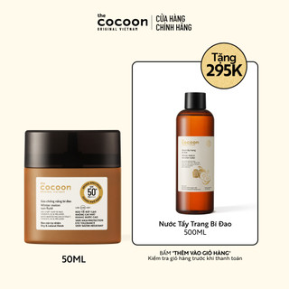   MUA 1 TẶNG 1  Sữa chống nắng bí đao quang phổ rộng Cocoon 50ml TẶNG Nước tẩy trang bí đao 500ml 