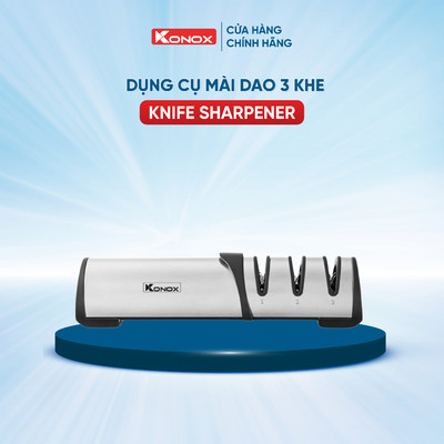 Dụng cụ mài dao 3 khe Konox Knife Sharpener - Mài dao chuyên dụng thép Damascus