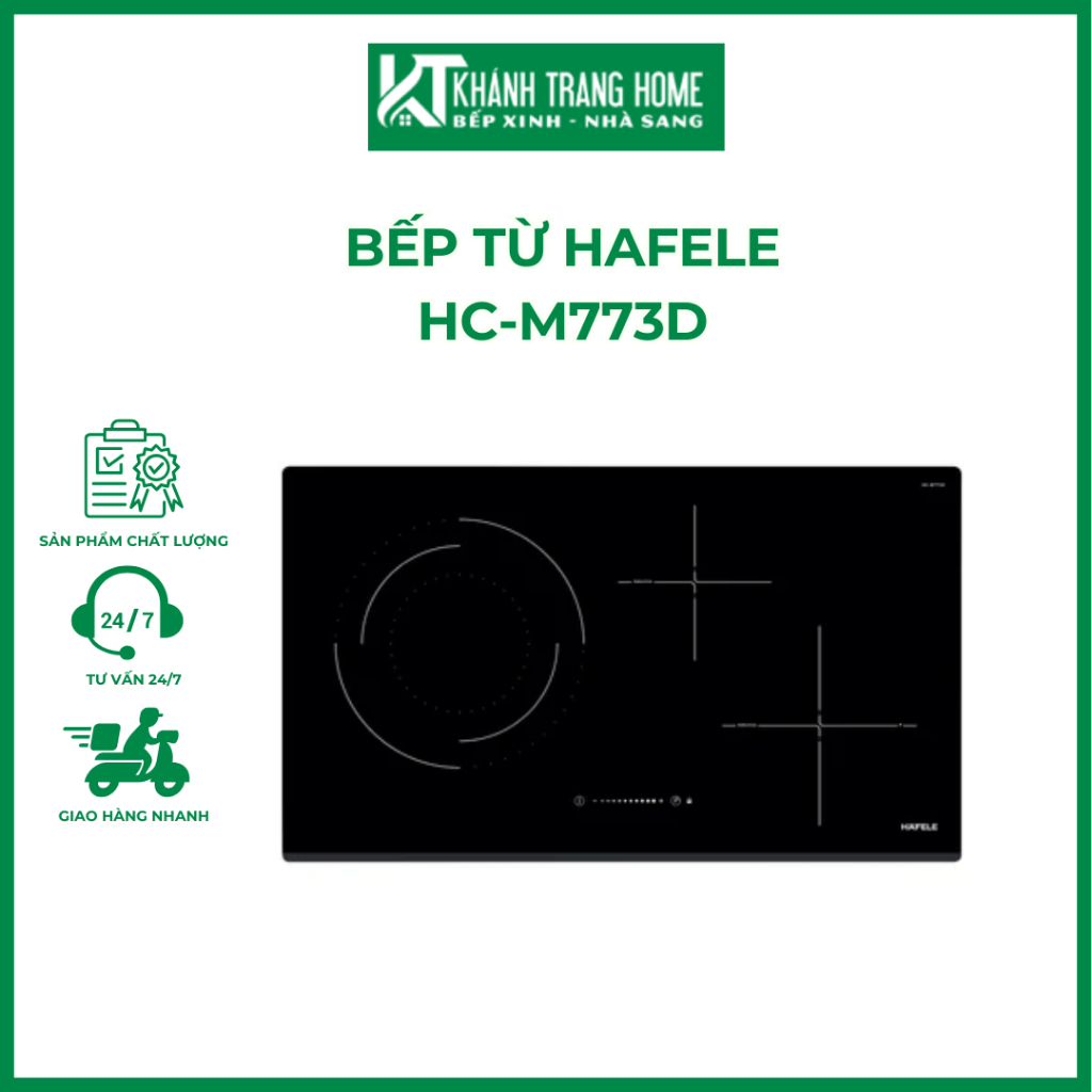 Bếp từ kết hợp điện 3 vùng nấu HAFELE HC-M773D (536.61.705) chính hãng - Khánh Trang Home