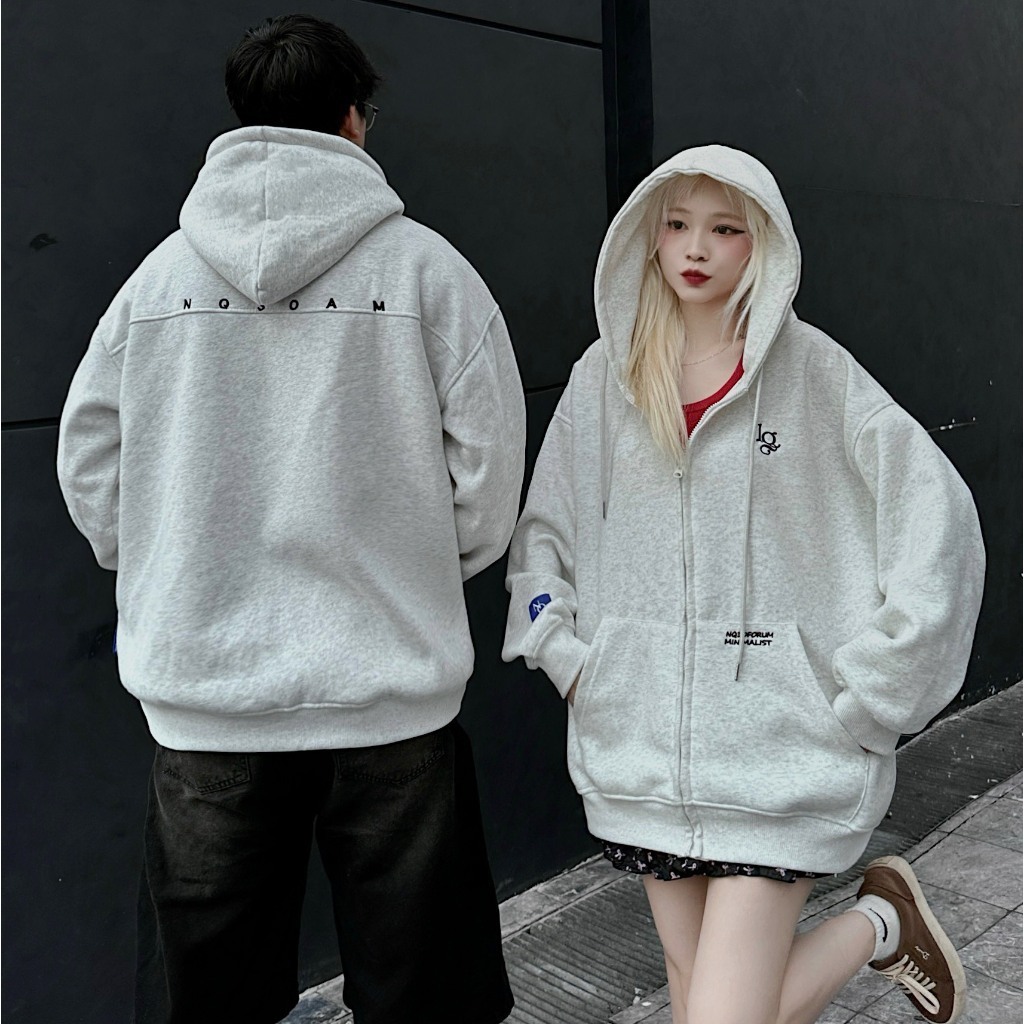 B1 - Áo Khoác Nỉ Hoodie Zip COTTON Thêu NQ30 AM Form Rộng Nam Nữ Unisex HOT#HOT#HOT 2025