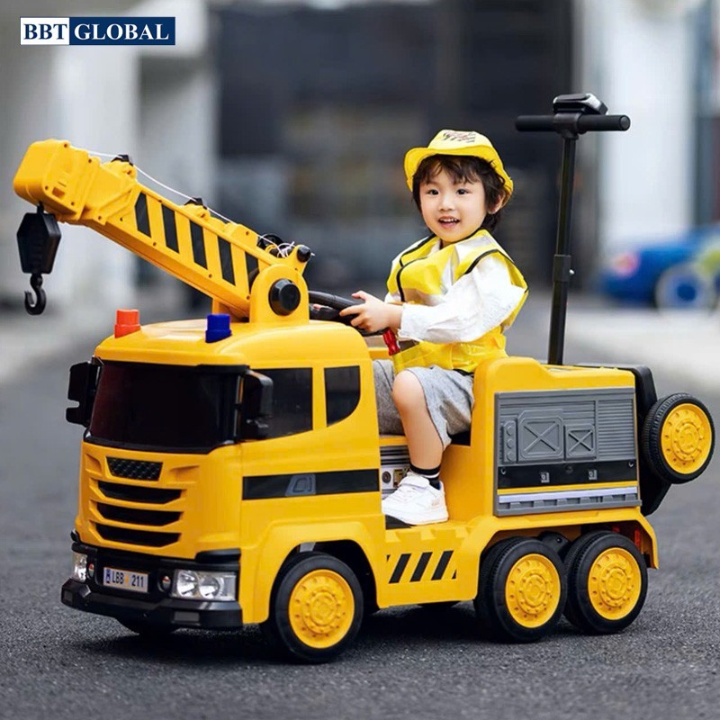 Ô tô điện cứu hỏa, cần cẩu cho bé CỠ LỚN BBT-114