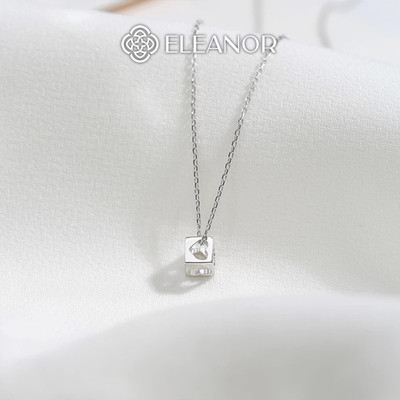 Dây chuyền bạc nữ Eleanor Accessories thiết kế hình trái tim bạc 925 phụ kiện trang sức vòng cổ 9131