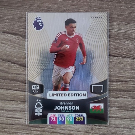 Thẻ cầu thủ Brennan Johnson Limited Edition Panini Adrenalyn XL 2023/24
