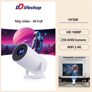 Máy chiếu mini HY300 projector 4K Full HD Android 11.0 WiFi6 Bluetooth5.0 dùng xem phim giải trí gia đình YouTube