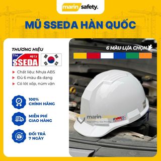 Mũ bảo hộ lao động SSEDA chính hãng Hàn Quốc, có tem kiểm định nhiều màu - Marin Safety