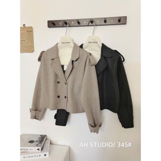 [A345] ÁO KHOÁC DẠ ÉP CROPTOP CÚC LOANG metwo.dearu - Áo khoác dạ ép lông mềm form vừa dáng ngắn ulzzang tiểu thư HQ