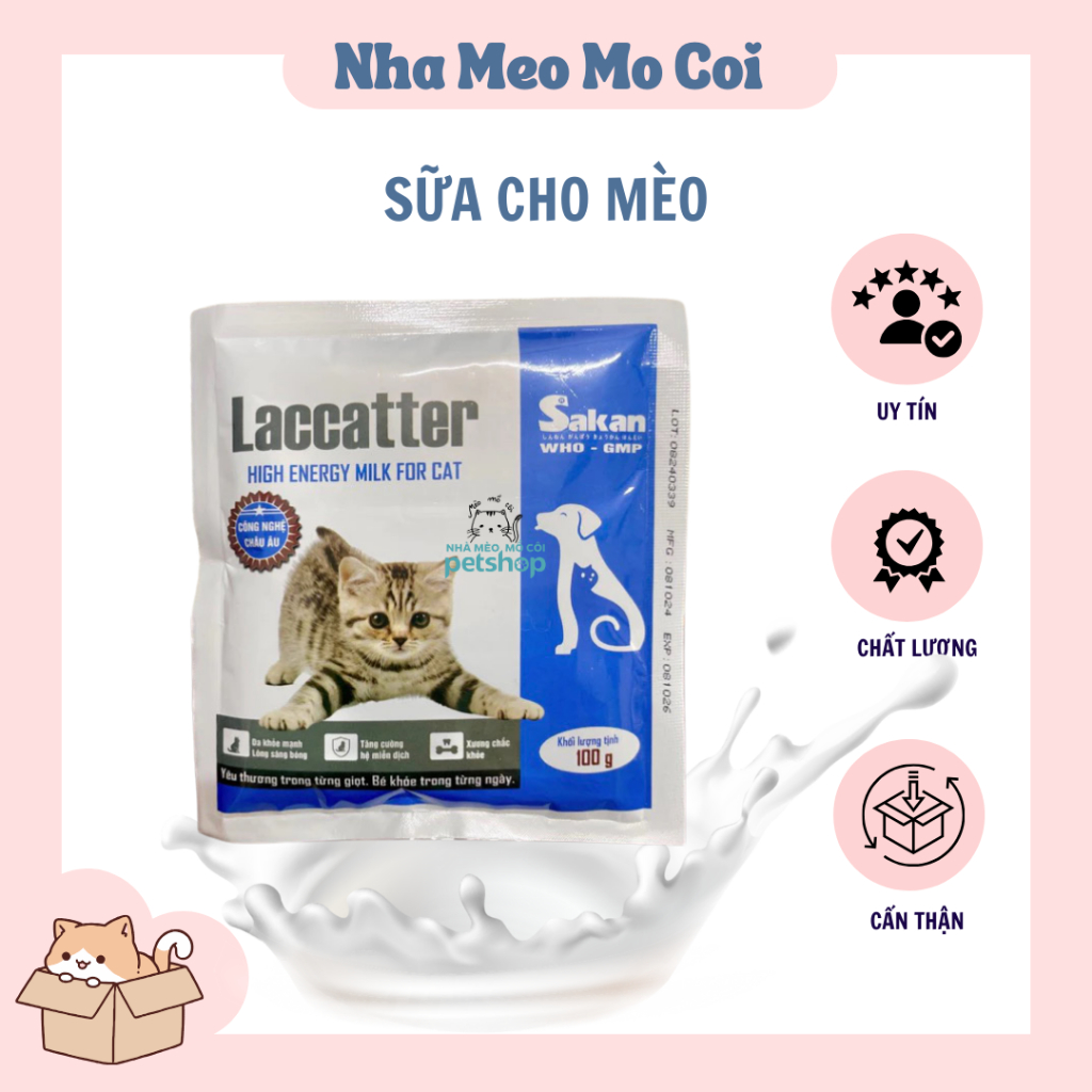 Sữa bột dành cho mèo SAKAN gói 100g