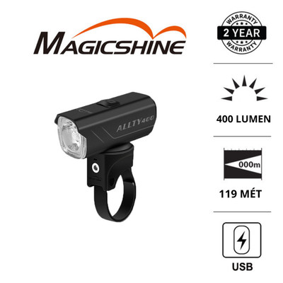 Đèn đạp xe MAGICSHINE ALLTY 400 V2 độ sáng 400 lumen chiếu xa 119m sạc USB-C