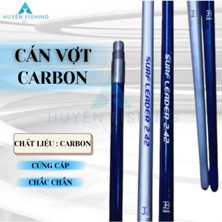 [50H] Cán vợt Carbon 2 đốt Surf Leader 2m42 Huyền Fishing siêu cứng cáp, nhẹ, khỏe (ốc 8mm) Chuyên Câu Đài H021