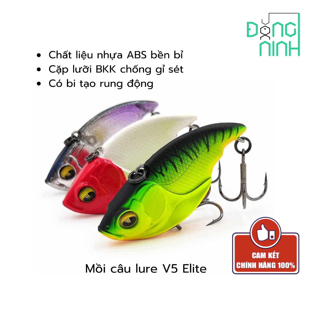 Mồi câu lure V5 Elite, mồi câu cá, mồi giả