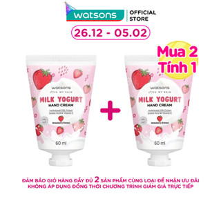 Kem Dưỡng Tay Watsons Milk Yogurt Hương Dâu Hand Cream Strawberry Extract 60ml