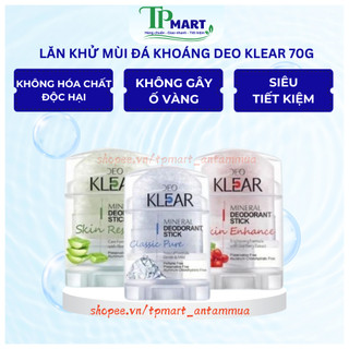  Lăn Nách Đá Khoáng DEO KLEAR 70g Thái Lan Ngăn Mùi Không Ố Vàng - TP Mart An Tâm Mua Hàng Chuẩn 